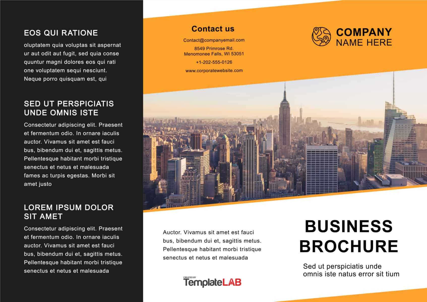 33 Free Brochure Templates (Word + Pdf) ᐅ Template Lab Regarding Free Template For Brochure Microsoft Office