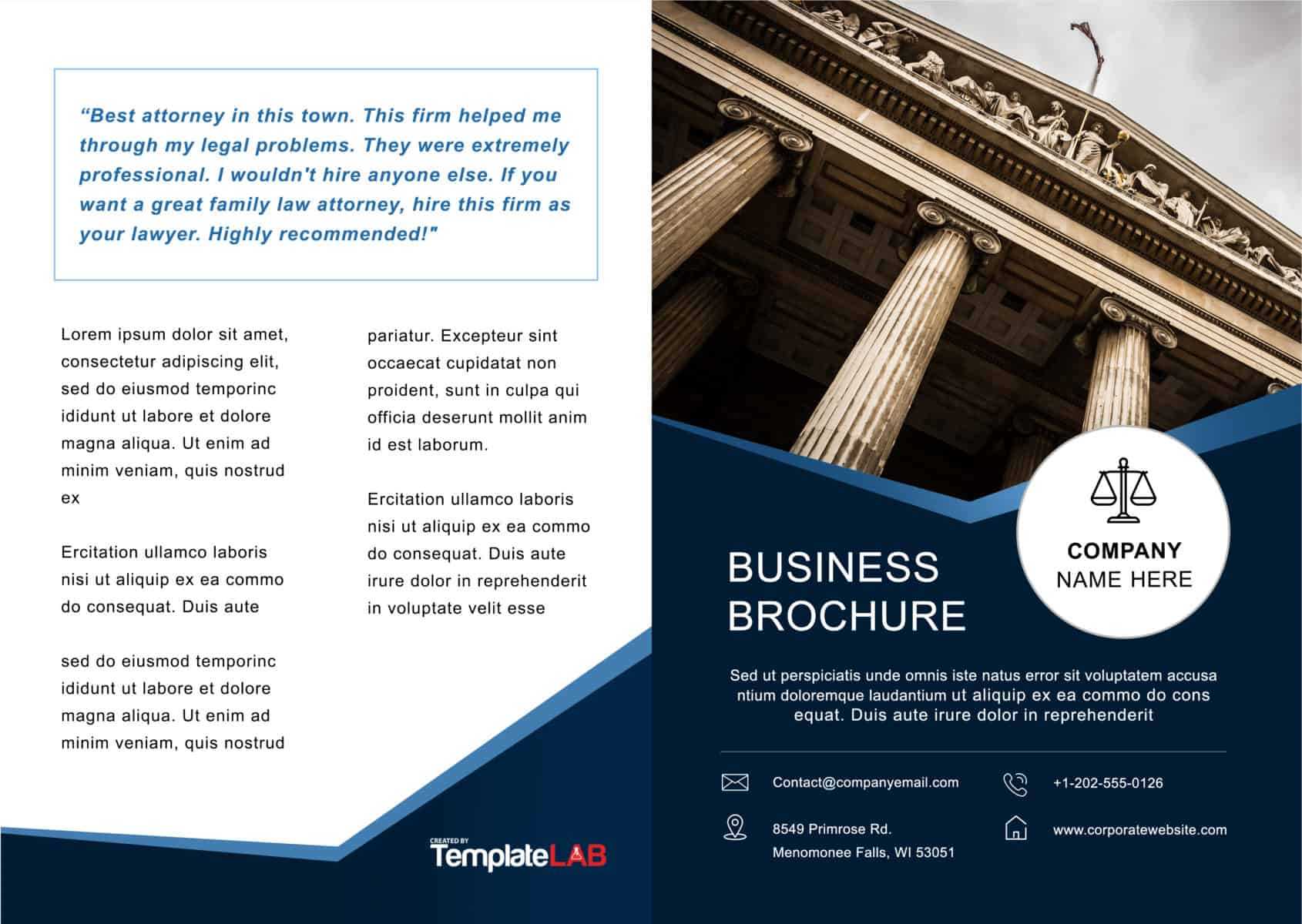 33 Free Brochure Templates (Word + Pdf) ᐅ Template Lab Throughout 4 Fold Brochure Template Word