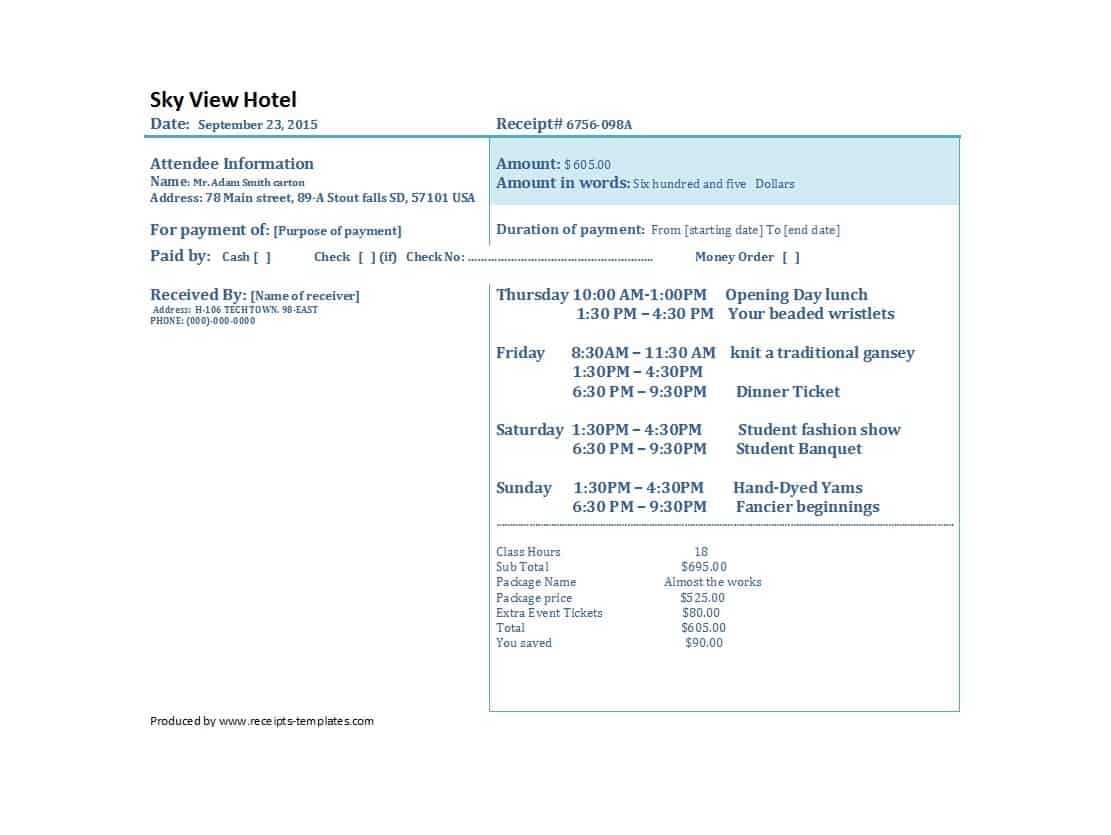 33 [Real & Fake] Hotel Receipt Templates ᐅ Template Lab Pertaining To Fake Credit Card Receipt Template