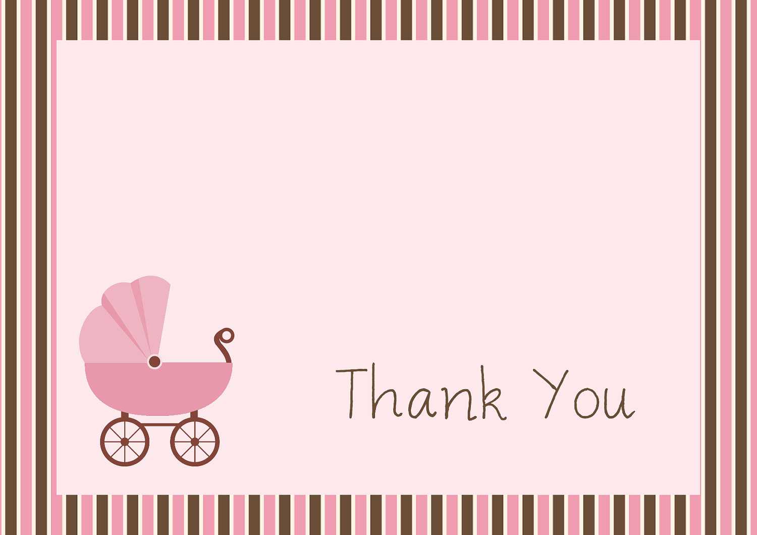 34 Printable Thank You Cards For All Purposes Regarding Template For Baby Shower Thank You Cards