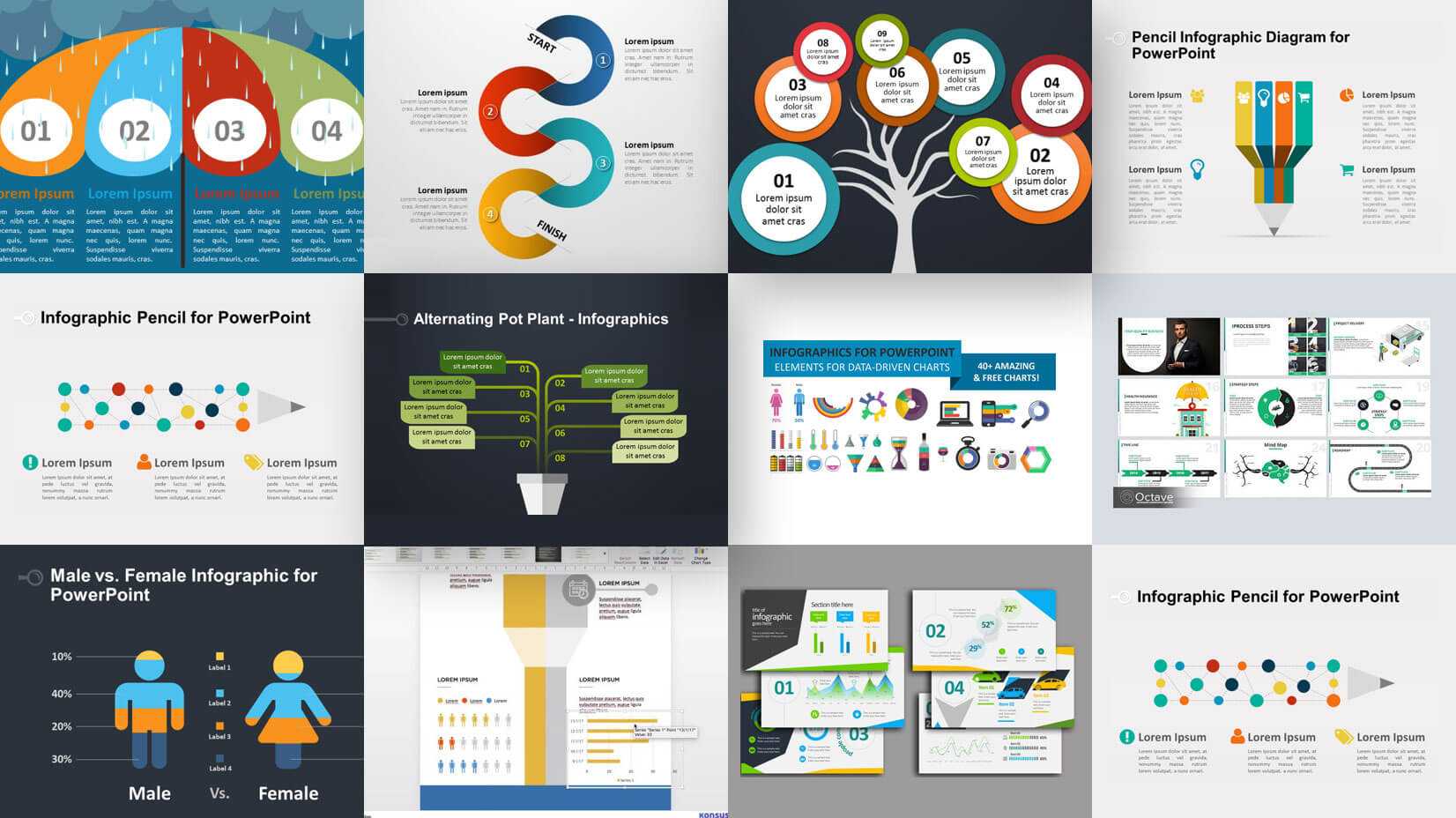 35+ Free Infographic Powerpoint Templates To Power Your For Sample Templates For Powerpoint Presentation
