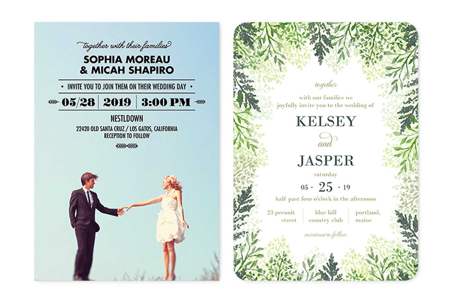 35+ Wedding Invitation Wording Examples 2020 | Shutterfly In Sample Wedding Invitation Cards Templates