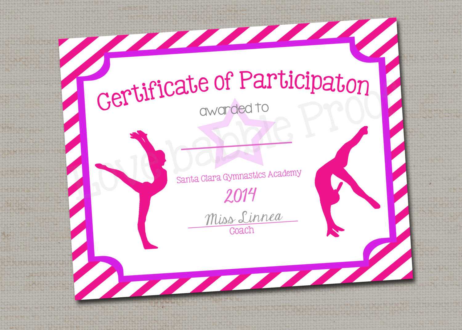 37 Free Printable Gymnastics Award Certificates, Gymnastics Intended For Gymnastics Certificate Template
