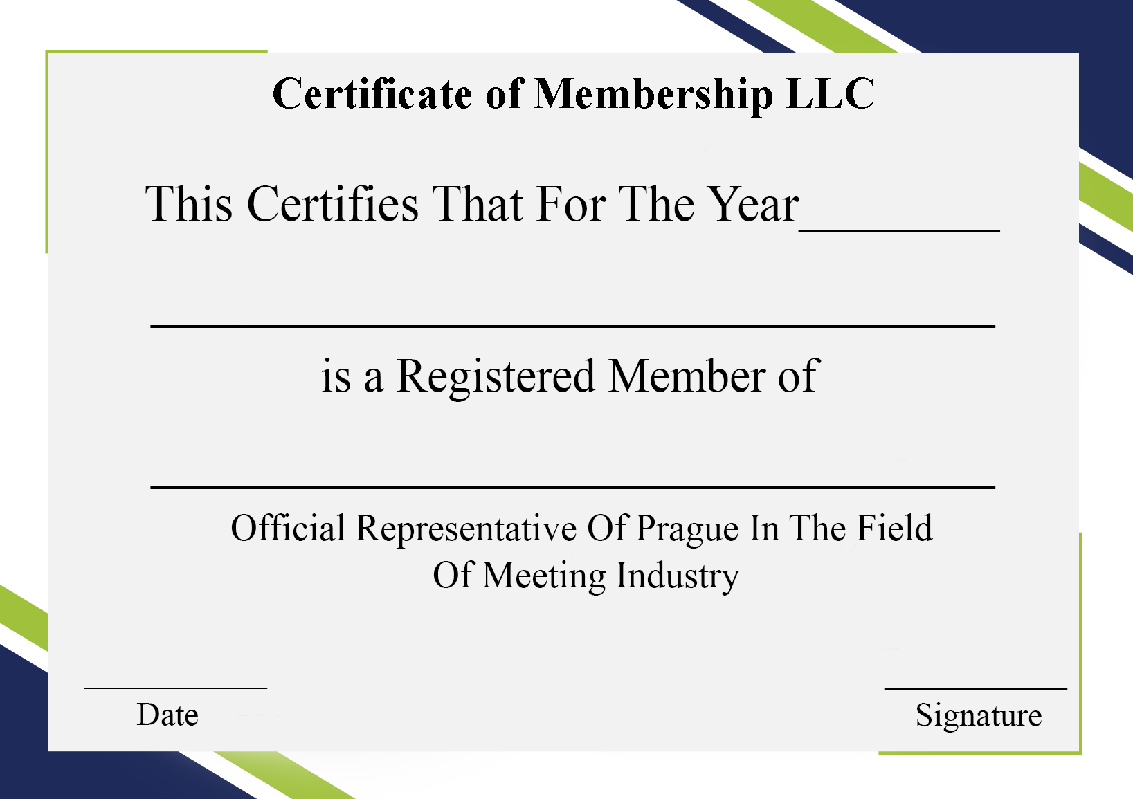 4+ Free Sample Certificate Of Membership Templates With Regard To Llc Membership Certificate Template