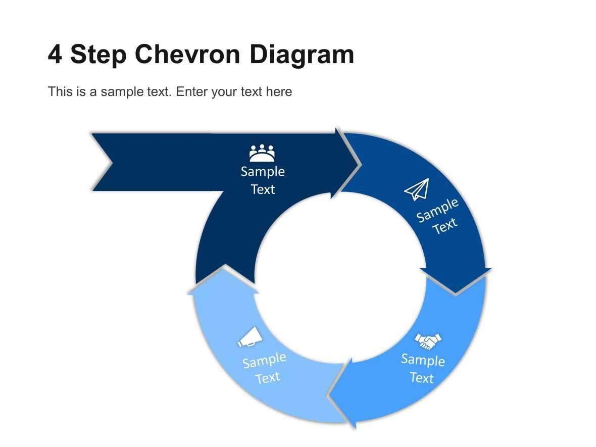 4 Step Circular Chevron Diagram Template | Chevron Inside Powerpoint Chevron Template