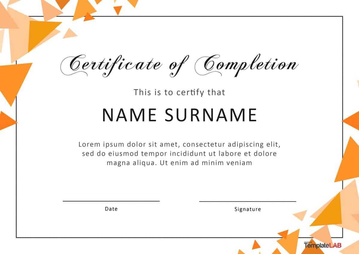 40 Fantastic Certificate Of Completion Templates [Word In Certificate Of Participation Word Template