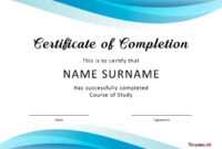 40 Fantastic Certificate Of Completion Templates [Word with Free Training Completion Certificate Templates