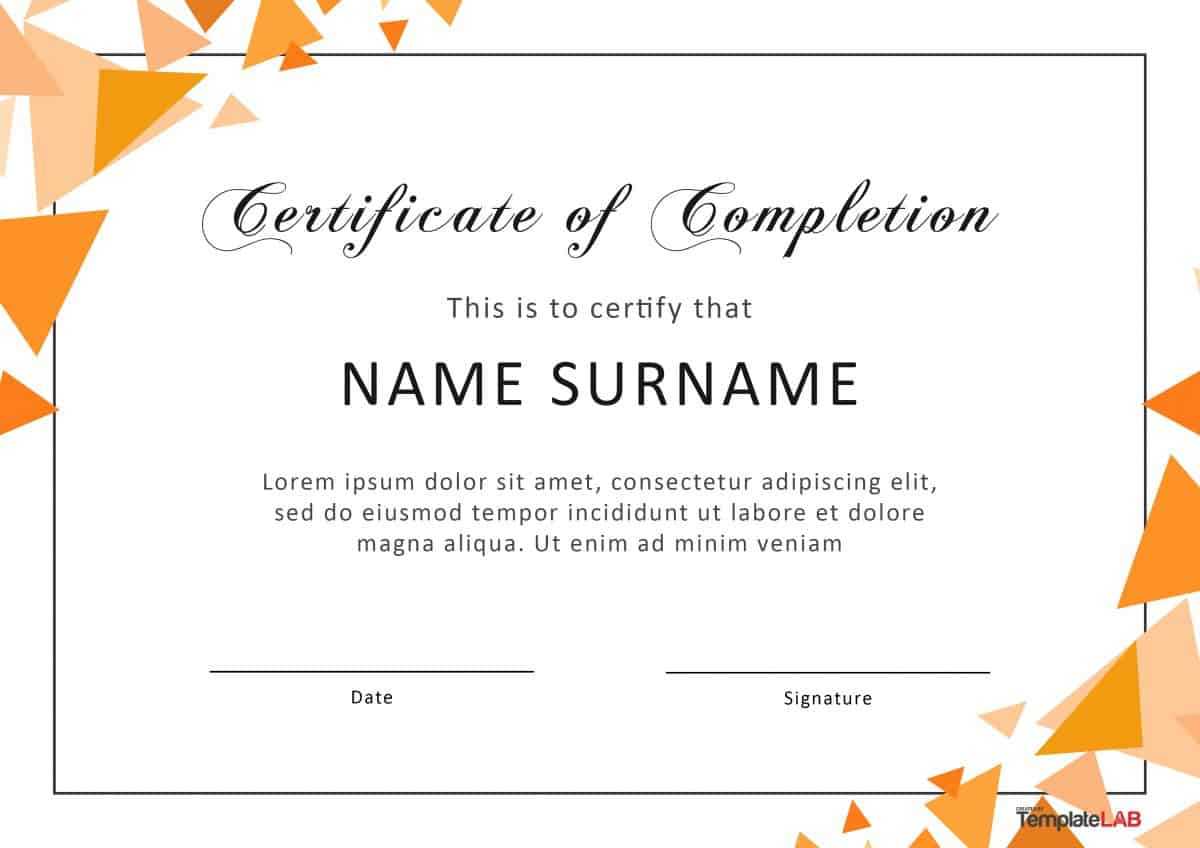 40 Fantastic Certificate Of Completion Templates [Word With Regard To Certificate Template For Project Completion