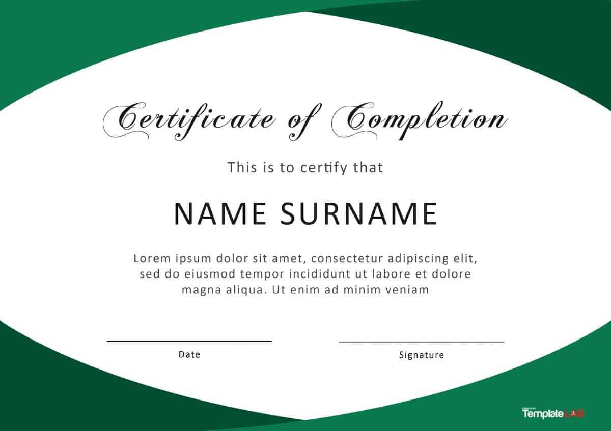 40 Fantastic Certificate Of Completion Templates [Word Within Template For Certificate Of Appreciation In Microsoft Word