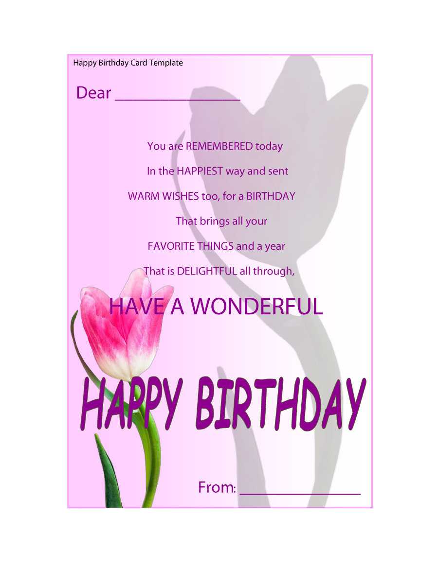 40+ Free Birthday Card Templates ᐅ Template Lab Inside Mom Birthday Card Template