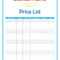 40 Free Price List Templates (Price Sheet Templates) ᐅ for Rate Card Template Word