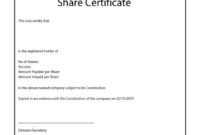 40+ Free Stock Certificate Templates (Word, Pdf) ᐅ Template Lab for Share Certificate Template Pdf