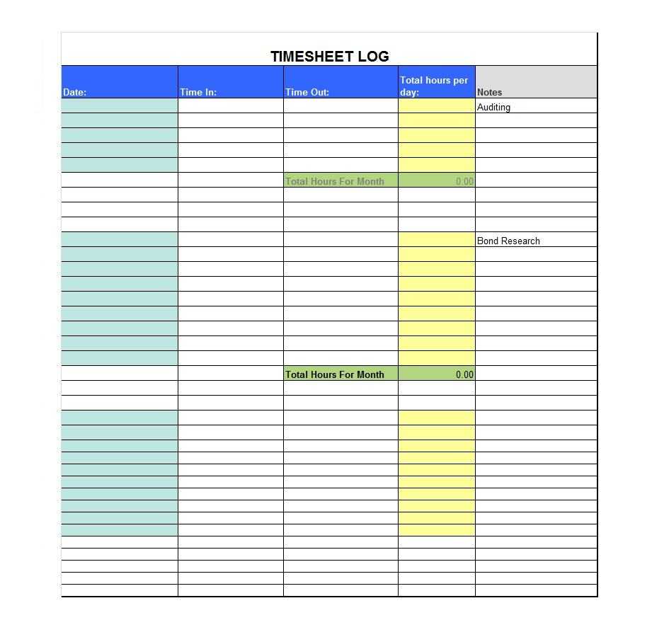 40 Free Timesheet Templates [In Excel] ᐅ Template Lab Pertaining To Sample Job Cards Templates