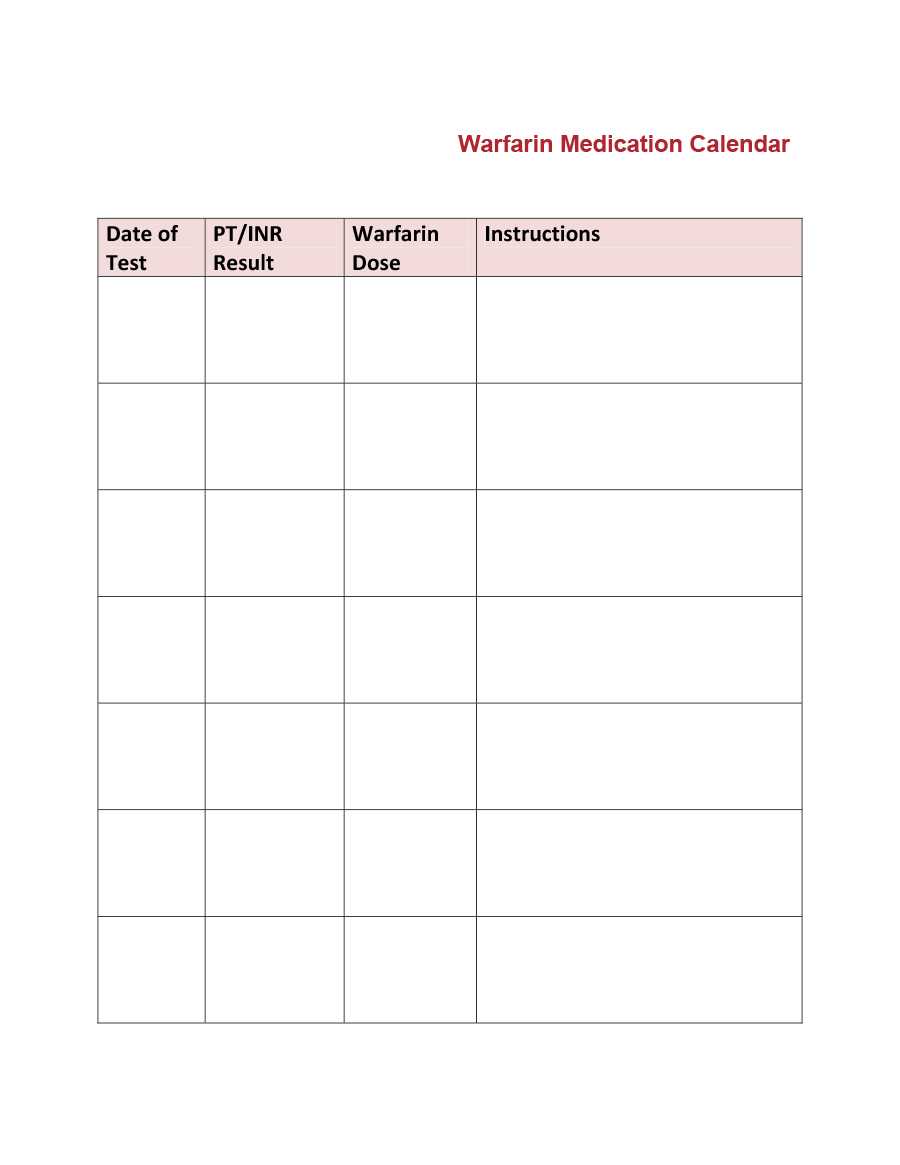 40 Great Medication Schedule Templates (+Medication Calendars) With Regard To Med Card Template