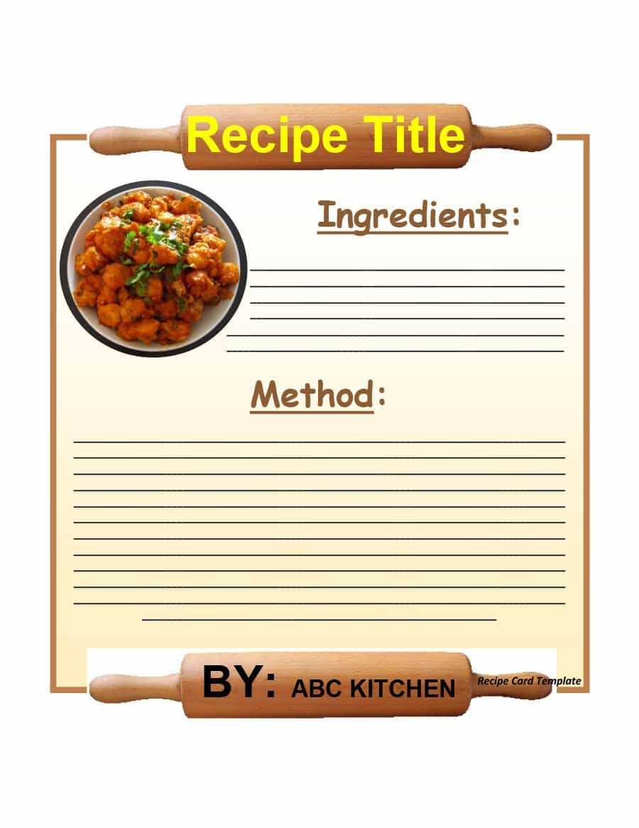 44 Perfect Cookbook Templates [+Recipe Book & Recipe Cards] Inside Free Recipe Card Templates For Microsoft Word