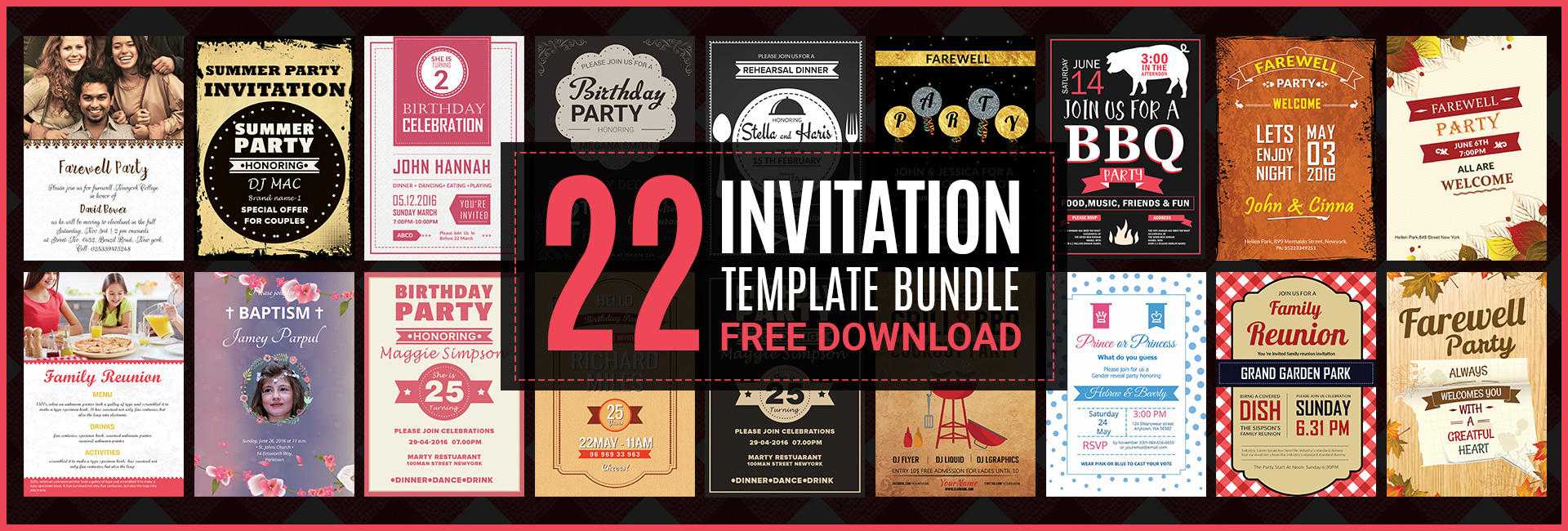 49+ Free Invitation Templates – Wedding, Birthday, Dinner Intended For Reunion Invitation Card Templates