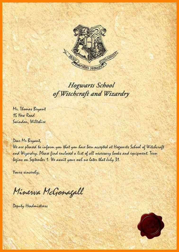 5+ Hogwarts Letter Maker | Trinity Training Within Harry Potter Certificate Template