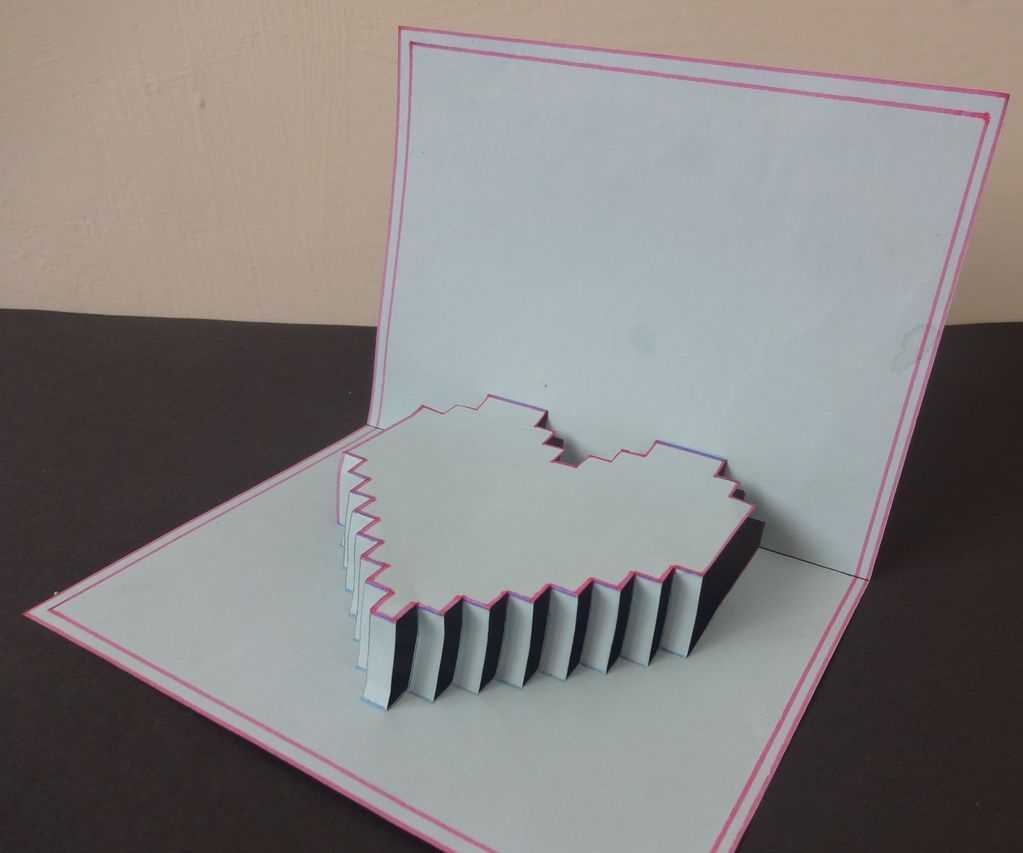 5 Minute Pop Up Pixelelated Heart Card : 4 Steps – Instructables For Pixel Heart Pop Up Card Template