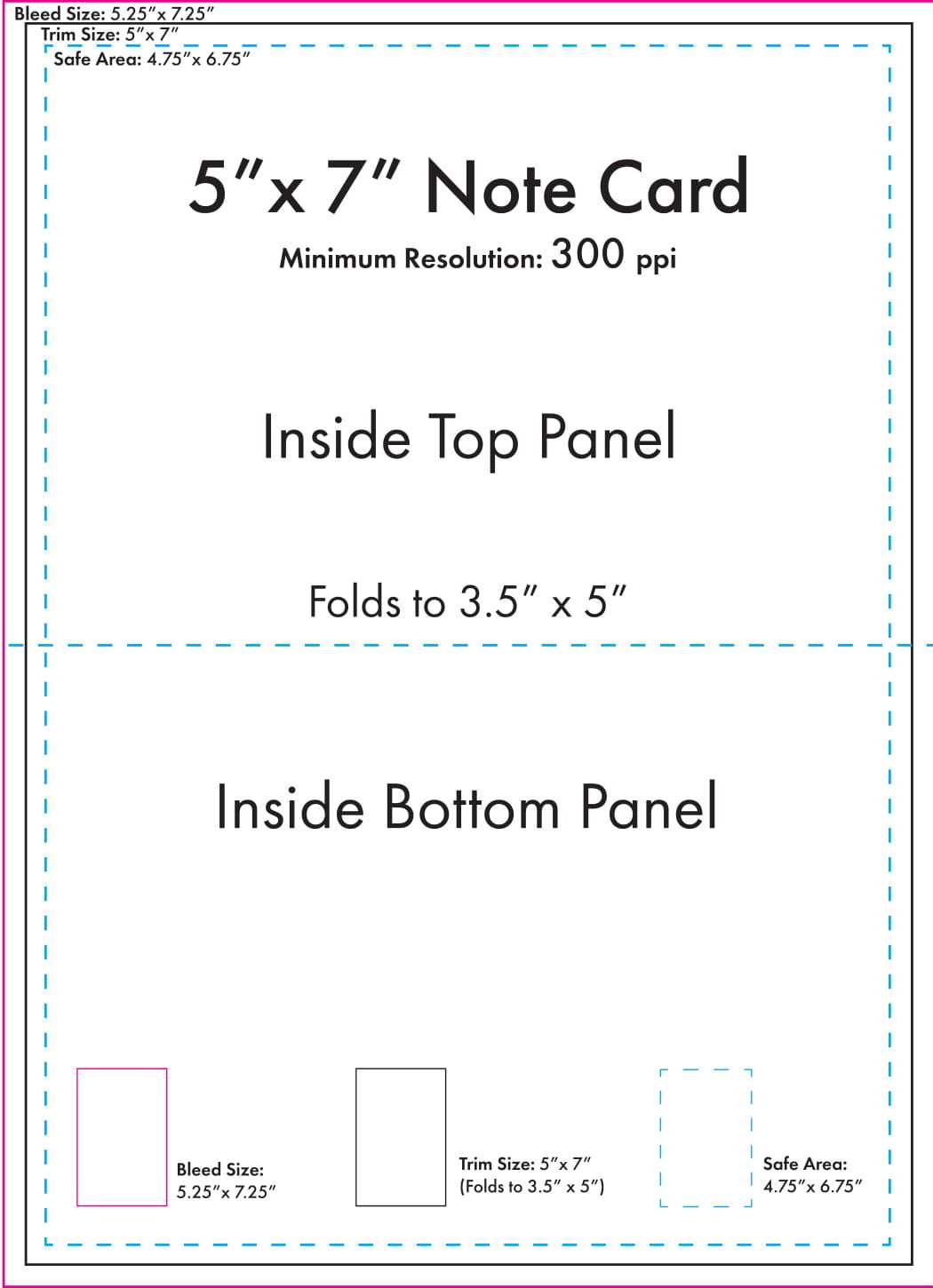 5" X 7" Note Card Template – U.s. Press With 3 X 5 Index Card Template