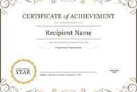 50 Free Creative Blank Certificate Templates In Psd in Student Of The Year Award Certificate Templates