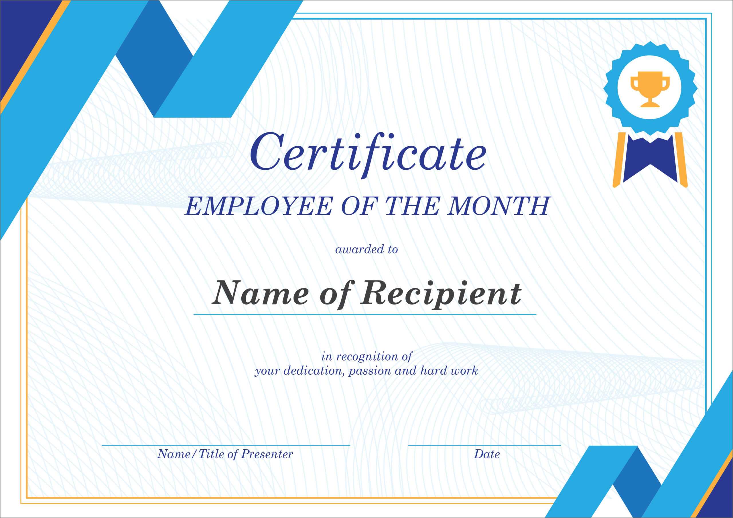 50 Free Creative Blank Certificate Templates In Psd Pertaining To Best Employee Award Certificate Templates