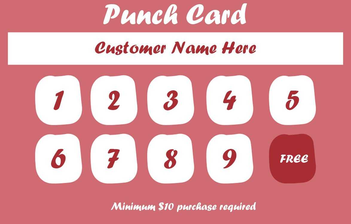 50+ Punch Card Templates – For Every Business (Boost Throughout Reward Punch Card Template