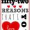 52 Reasons I Love You Template Free ] – You Will Get A For 52 Reasons Why I Love You Cards Templates Free