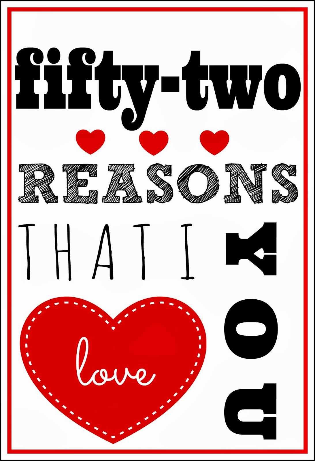 52 Reasons I Love You Template Free ] – You Will Get A For 52 Reasons Why I Love You Cards Templates Free