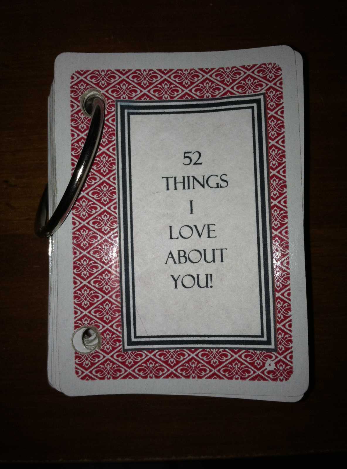 52 Things I Love About You | All The Way From The Bay Inside 52 Things I Love About You Deck Of Cards Template