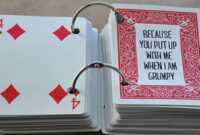 52 Things I Love About You Cards - Health Journal within 52 Things I Love About You Deck Of Cards Template