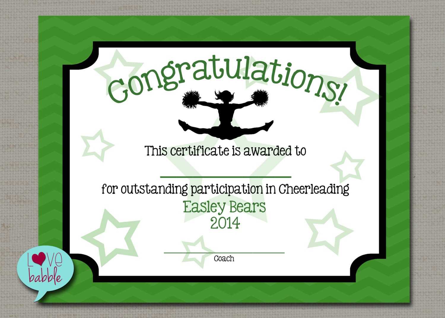 5A912C5 Cheerleading Award Templates | #digital~Resources# Pertaining To Gymnastics Certificate Template