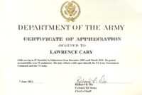 6+ Army Appreciation Certificate Templates - Pdf, Docx regarding Army Certificate Of Appreciation Template