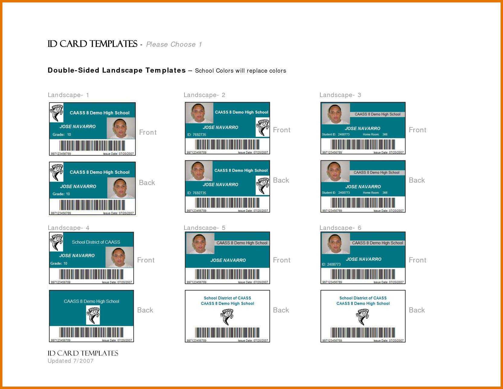 62 Creating Template For Id Cardword For Free For Pertaining To Id Card Template Word Free