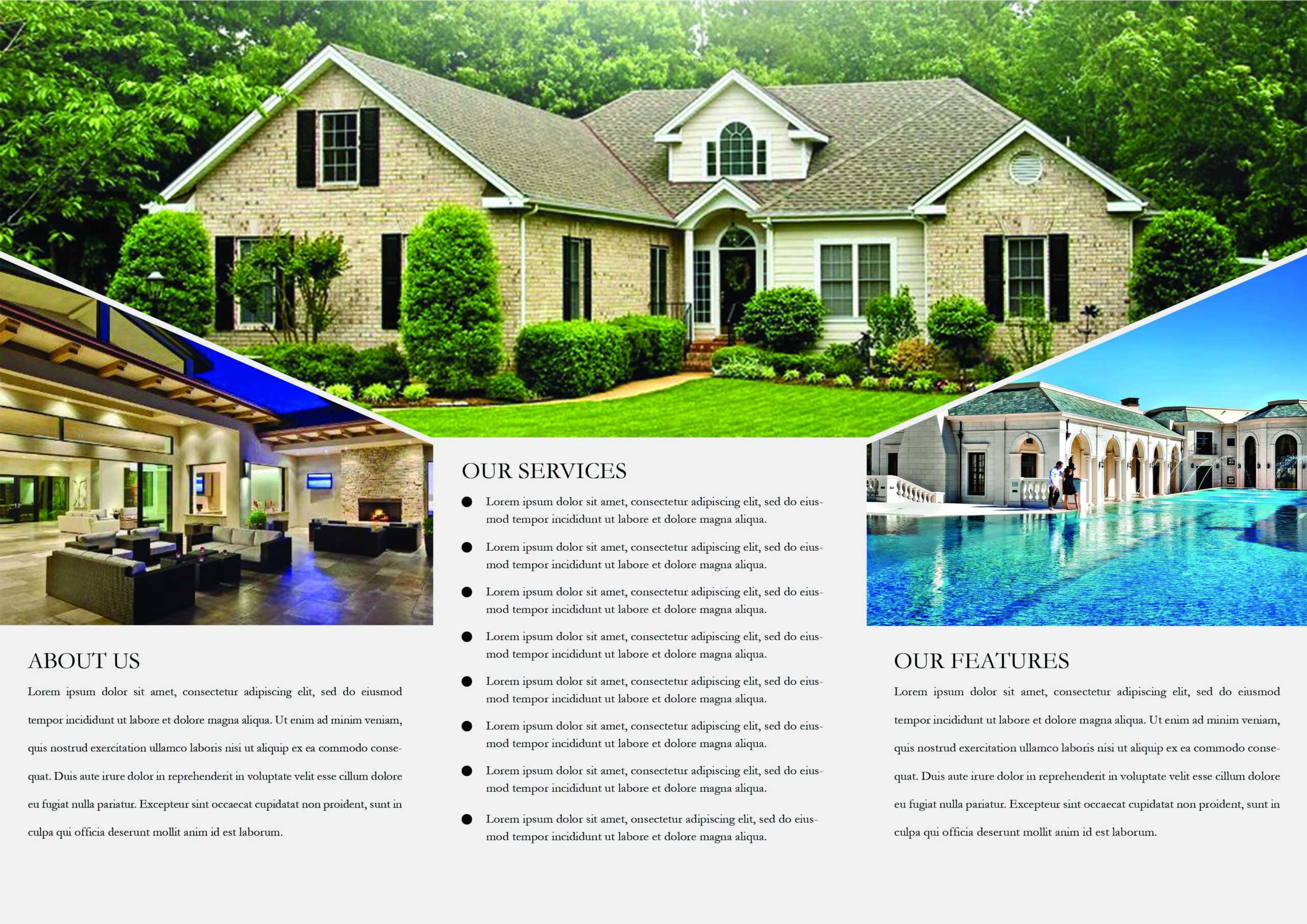 65+ Print Ready Brochure Templates Free Psd Indesign & Ai Regarding Real Estate Brochure Templates Psd Free Download
