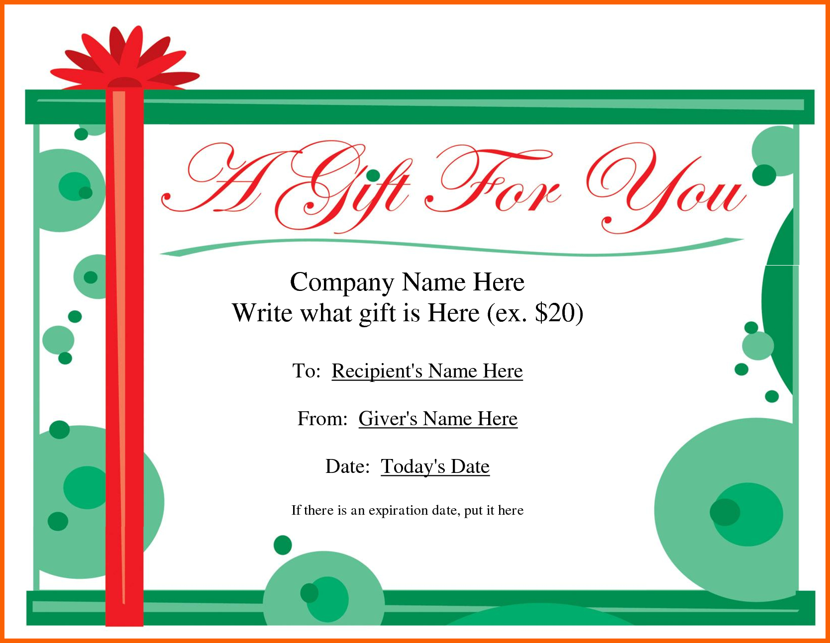 7+ Free Templates For Gift Certificates In Word | Ml Datos Within Microsoft Gift Certificate Template Free Word
