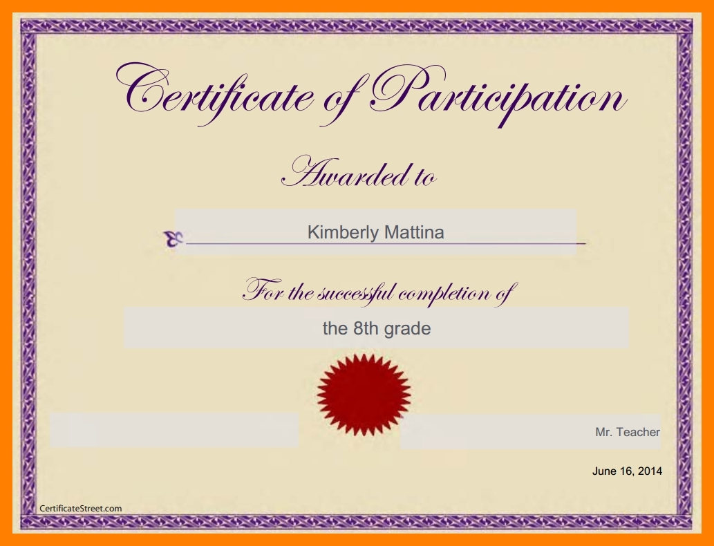 7+ Google Doc Certificate | Trinity Training For Certificate Of Participation Template Doc