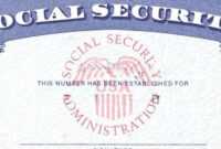 7 Social Security Card Template Psd Images - Social Security with Ss Card Template