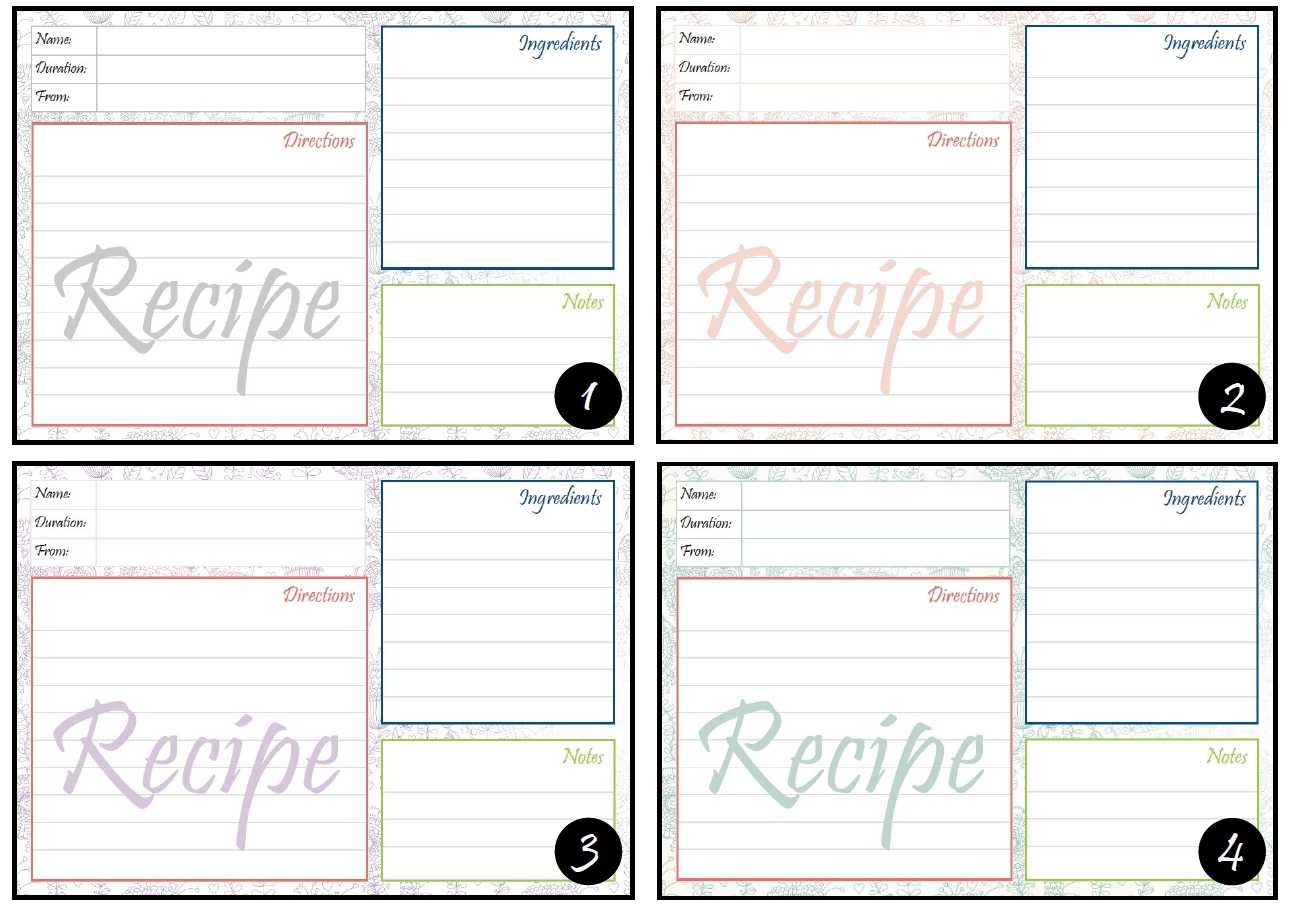 8 Free Recipe Card Templates Excel Pdf Formats Here Are My For Fillable Recipe Card Template