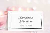 8 Free Wedding Place Card Templates for Place Card Template Free 6 Per Page