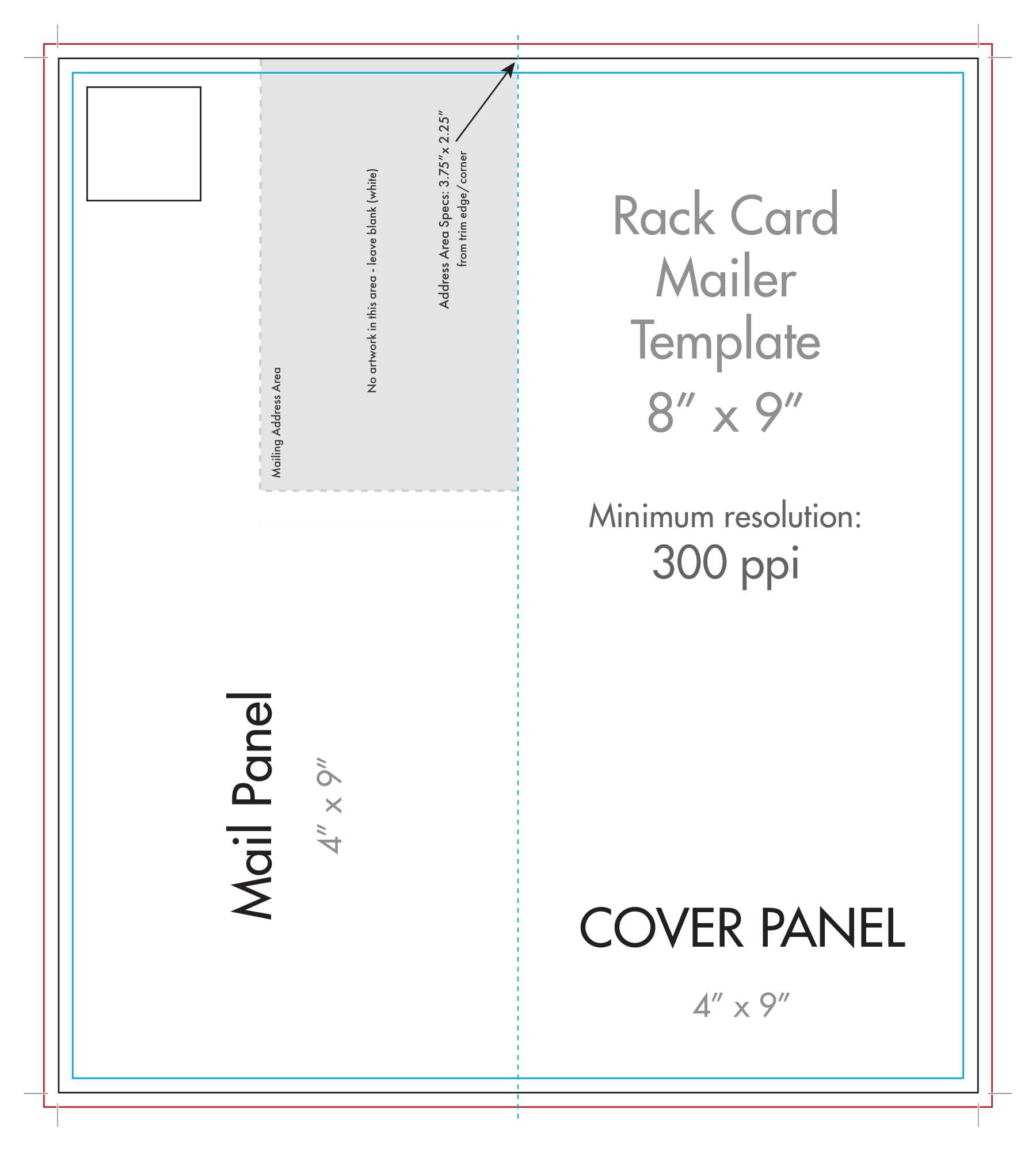 8" X 9" Rack Brochure Template (Half Fold) – U.s. Press Intended For Fold Out Card Template