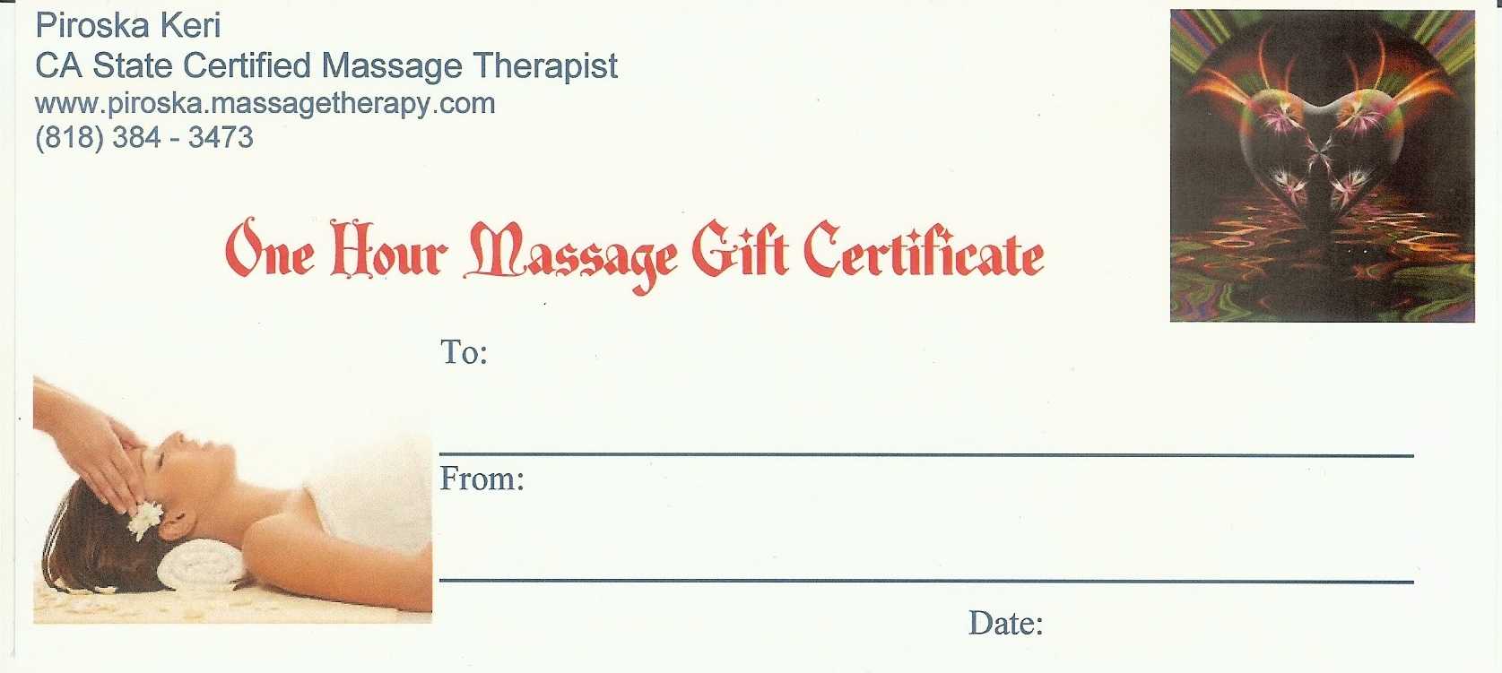 9 Best Photos Of Free Printable Massage Gift Certificates Within Massage Gift Certificate Template Free Printable