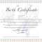 9+ Birth Certificate Templates | Survey Template Words Intended For Girl Birth Certificate Template