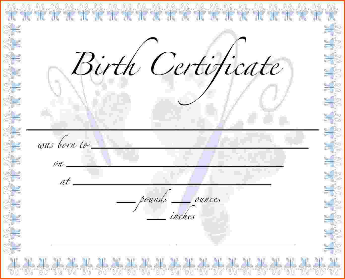 9+ Birth Certificate Templates | Survey Template Words Intended For Girl Birth Certificate Template