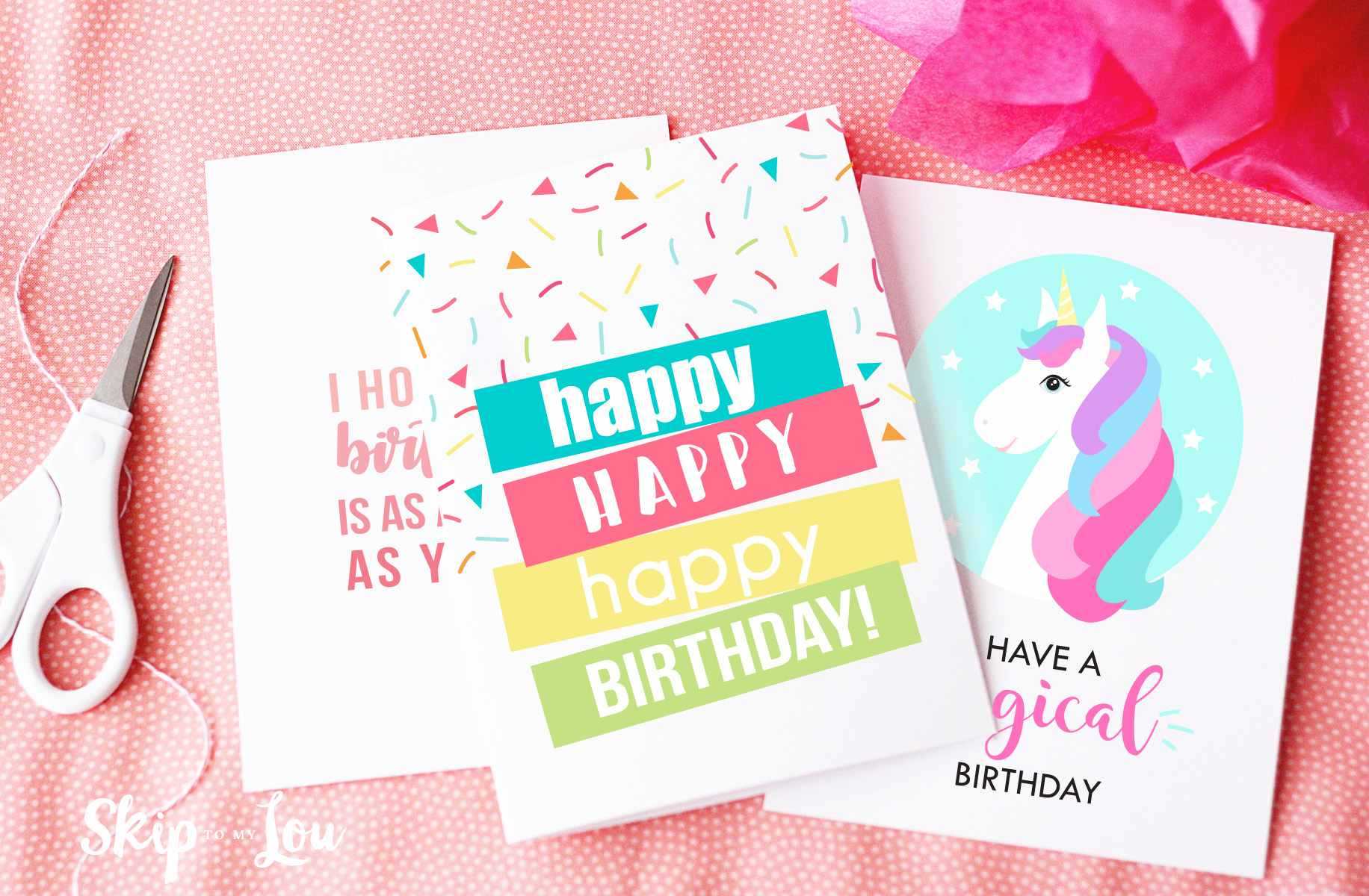 9 Free Printable Birthday Cards For Everyone Inside Quarter Fold Birthday Card Template