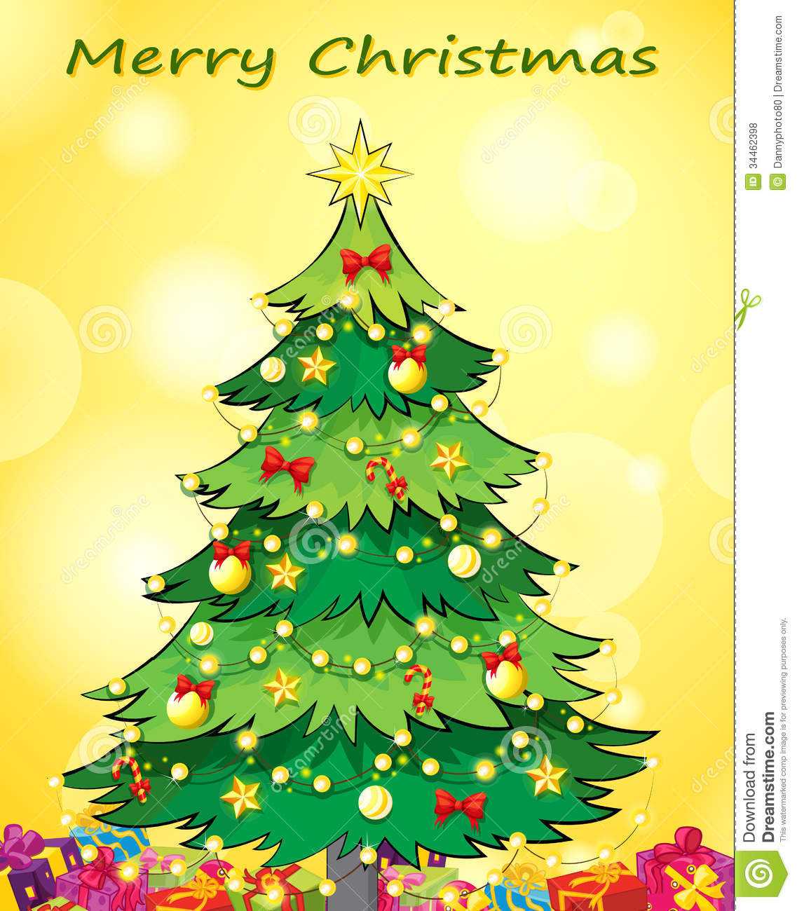 A Christmas Card Template With A Green Christmas Tree Stock Regarding 3D Christmas Tree Card Template