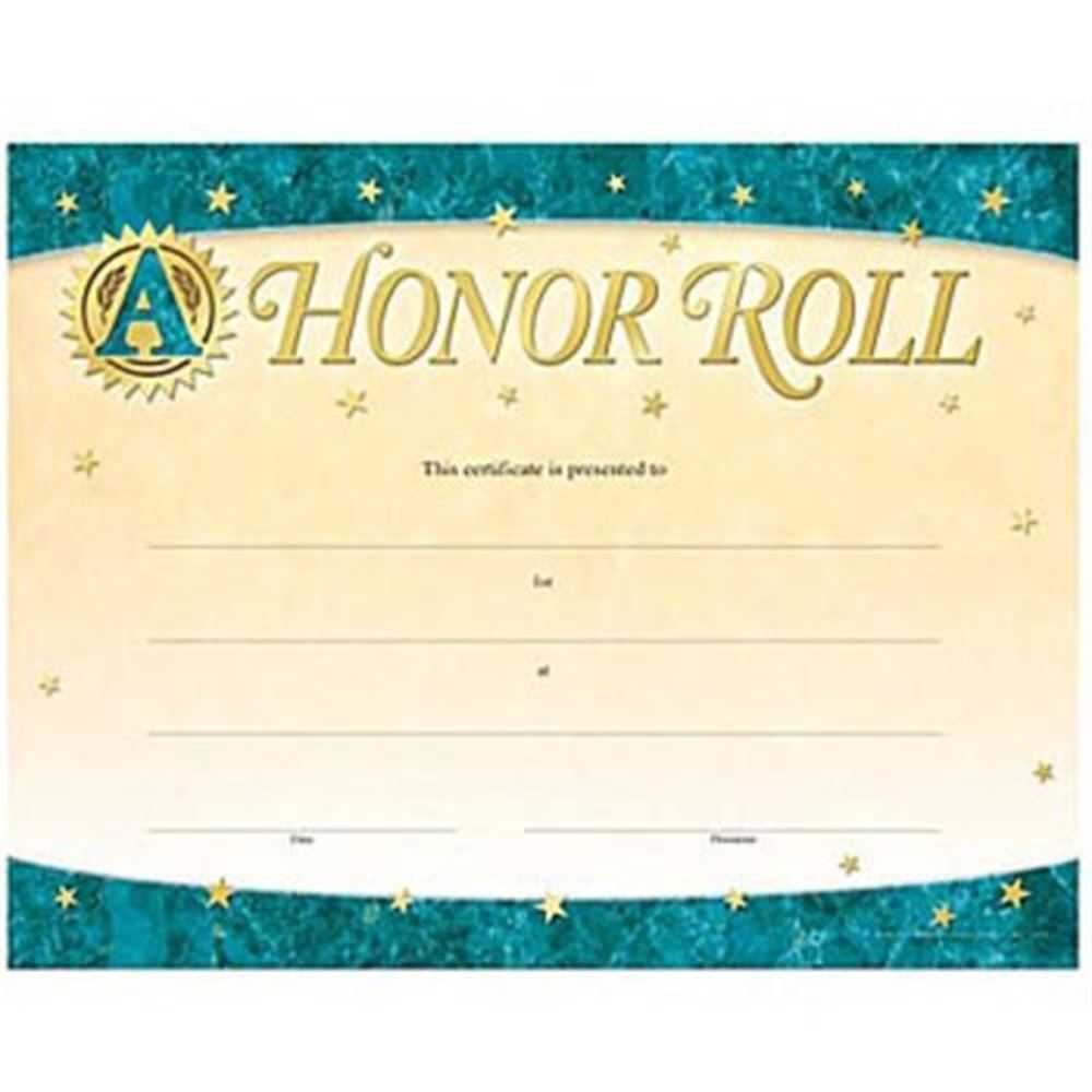 A Honor Roll Gold Foil Stamped Certificates With Regard To Honor Roll Certificate Template