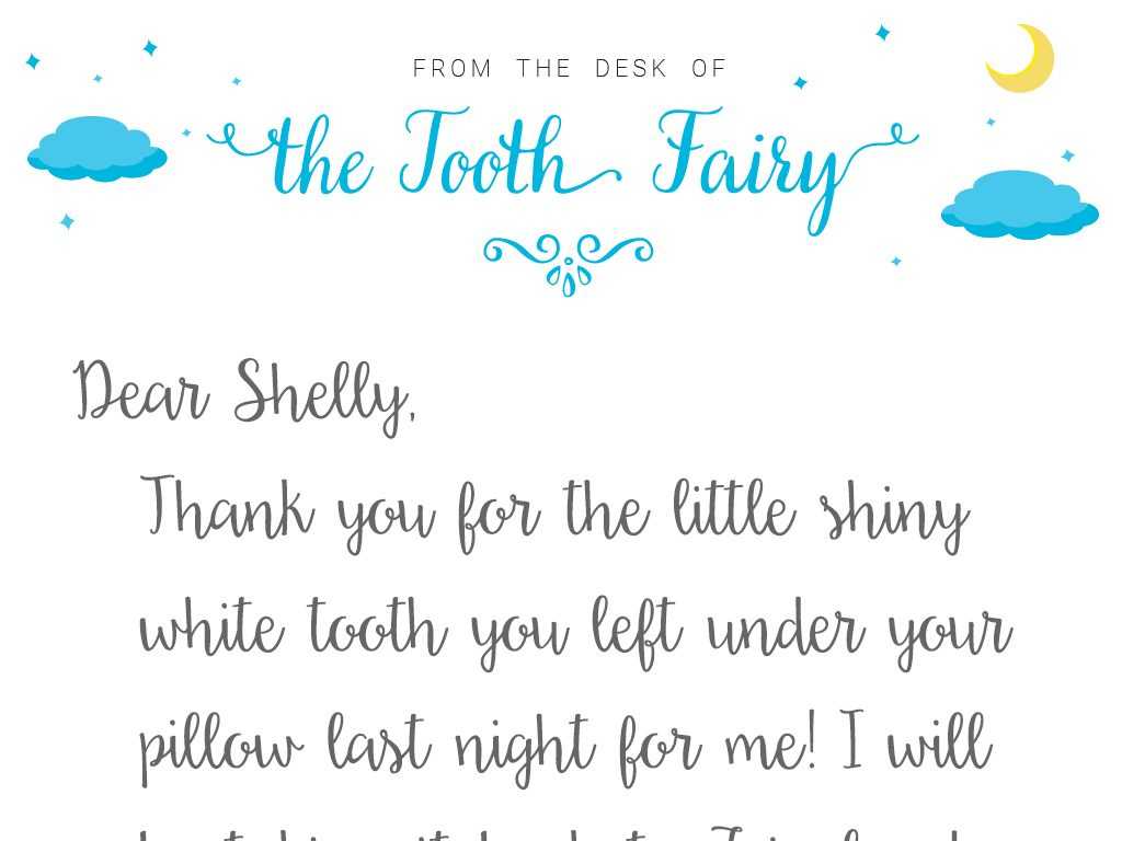 A03 Custom Tooth Fairy Letter | Wiring Resources For Free Tooth Fairy Certificate Template