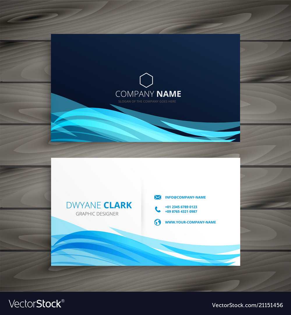 Abstract Blue Business Card Template Regarding Buisness Card Templates