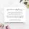 Accommodations Card With Wedding Hotel Information Card Template