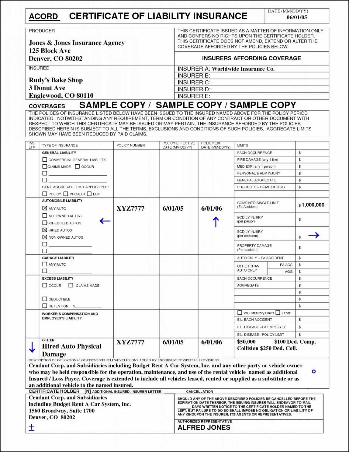 Acord Certificate Of Liability Insurance 2019 – Insurancelooker Throughout Acord Insurance Certificate Template